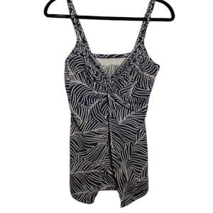 Miraclesuit Women's Swim Top in Navy and White Sz 8